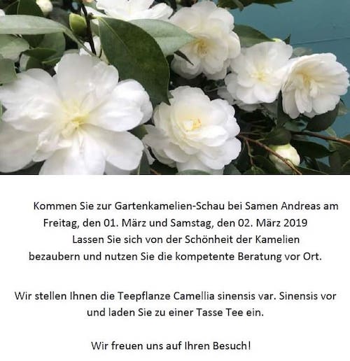 Zu Gast bei Samen-Andreas, dem Gartenfachgeschäft in Frankfurt/M - Mein-Kameliengarten.de