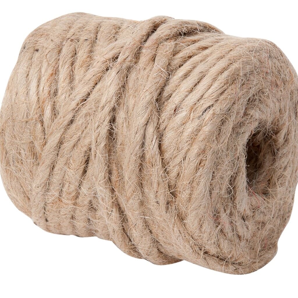 Winter protection set: sheep's wool felt mat with jute cord